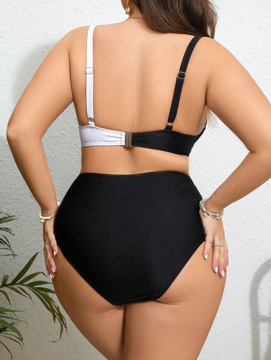 BIKINI CRUZADO CON CONTRASTE Bikini Plus Size 13 Florebele 