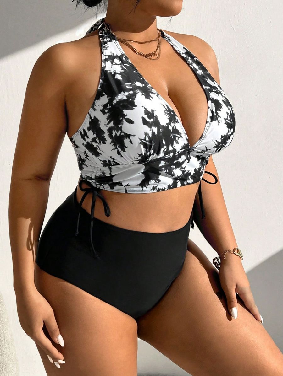 BIKINI DE CINTURA ALTA CON TIRANTES Bikini Plus Size 09 Florebele 