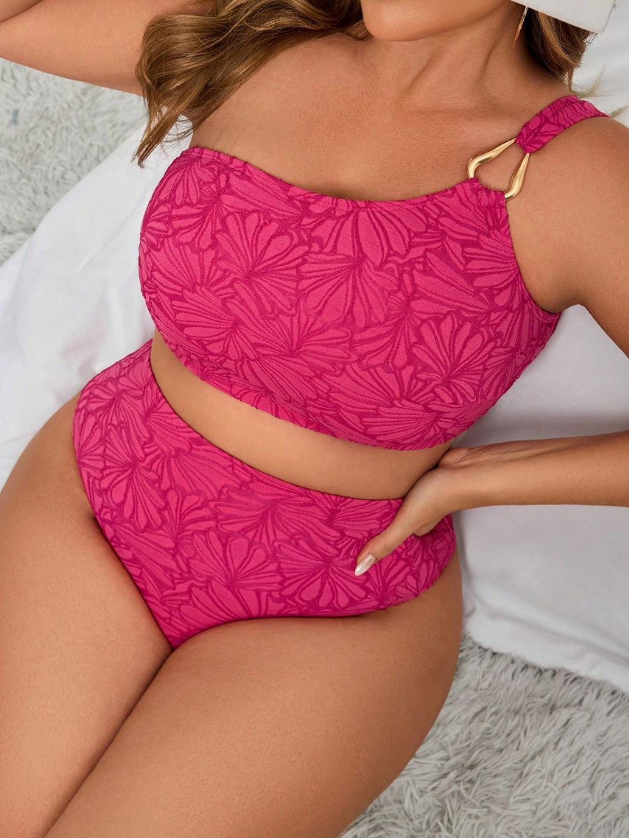 BIKINI ESTAMPADO DE UN HOMBRO Bikini Plus Size 12 Florebele 