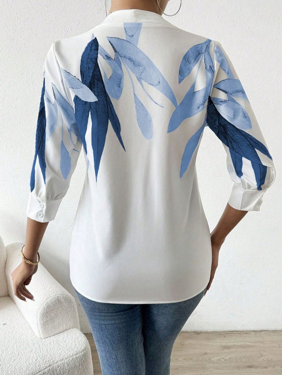 BLUSA DE MANGA TRES CUARTOS ESTAMPADA Blusa 13 Florebele 