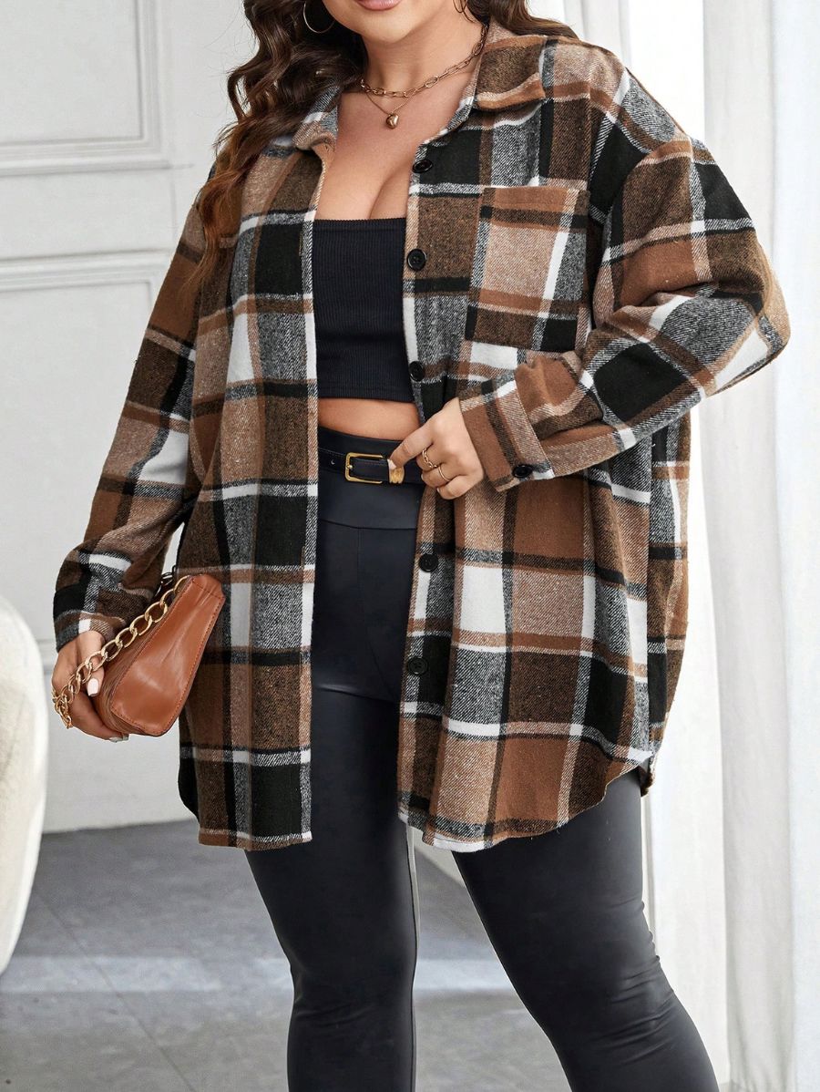 CAMISA A CUADROS Camisón Plus Size 13 Florebele 