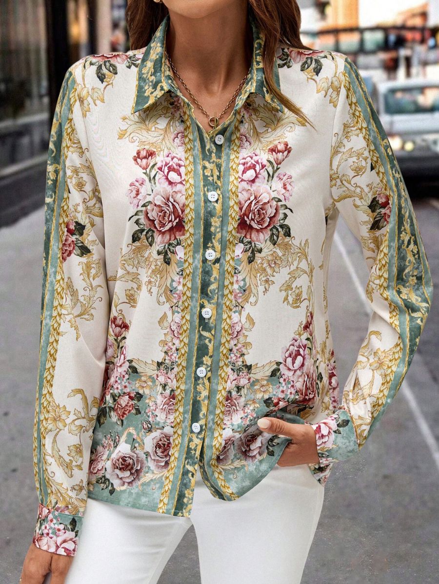CAMISA CON ESTAMPADO FLORAL Camisa 20 Florebele S 