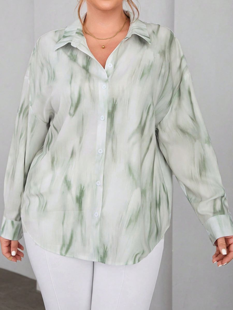 CAMISA HOLGADA ESTAMPADA Camisa Plus Size 14 Florebele 0XL 