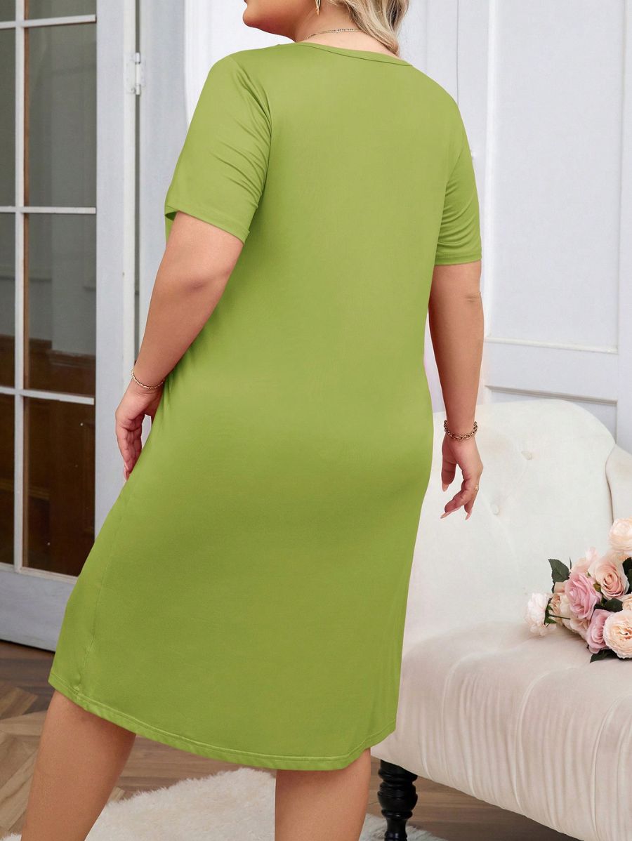 CAMISÓN CON ESTAMPADO DE PANDA Camisón Plus Size 10 Florebele 