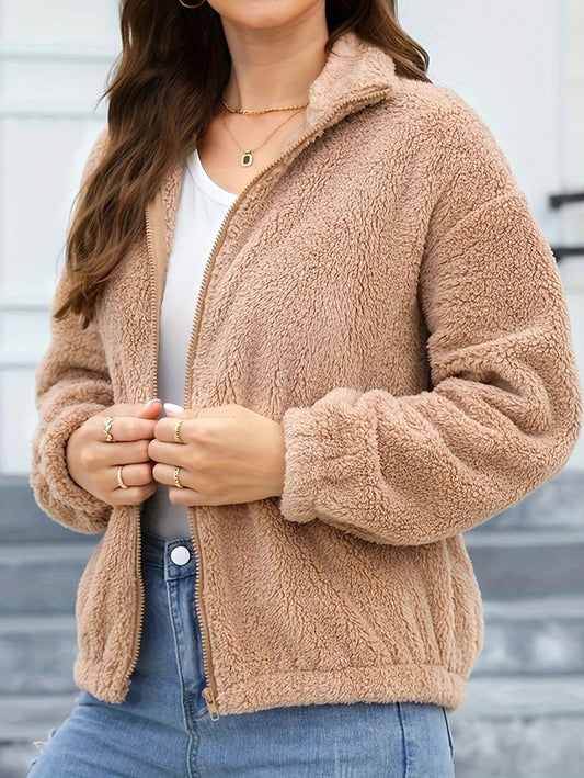 CAMPERA CON CIERRE TEDDY Campera 03 Florebele Beige S 