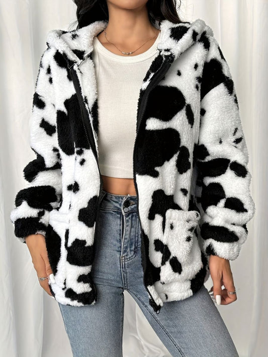 CAMPERA CON ESTAMPADO BLANCO Y NEGRO Campera 06 Florebele S 