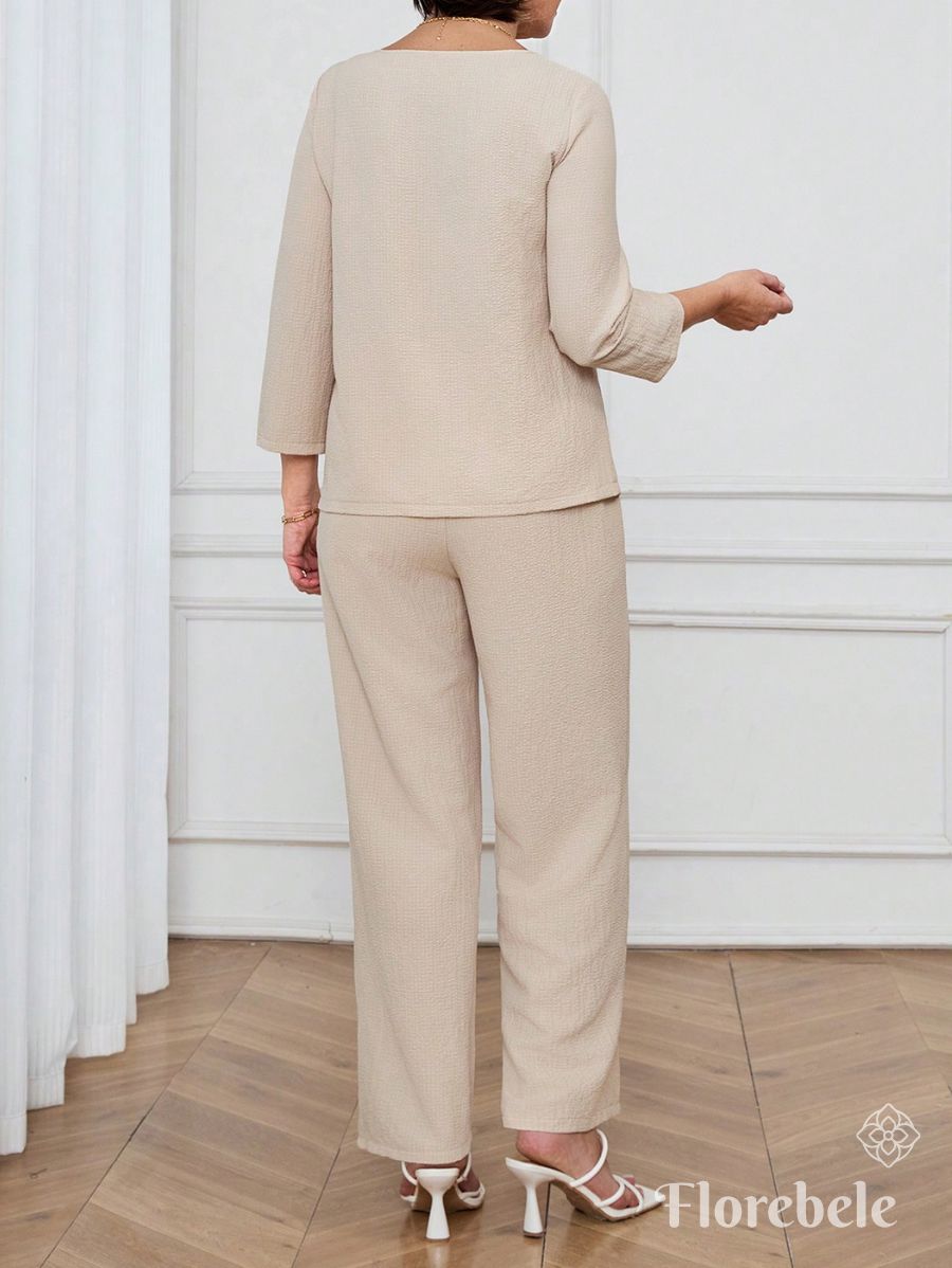 CONJUNTO UNICOLOR CON BOTONES Conjunto 18 Florebele 