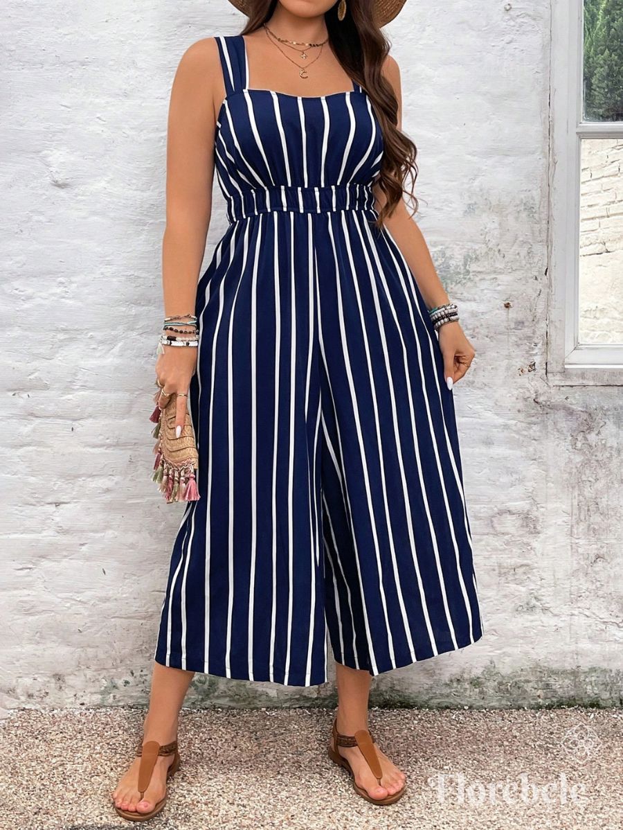 ENTERITO A RAYAS DE TIRANTES Enterito Plus Size 10 Florebele 