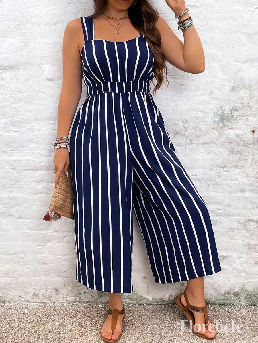 ENTERITO A RAYAS DE TIRANTES Enterito Plus Size 10 Florebele 