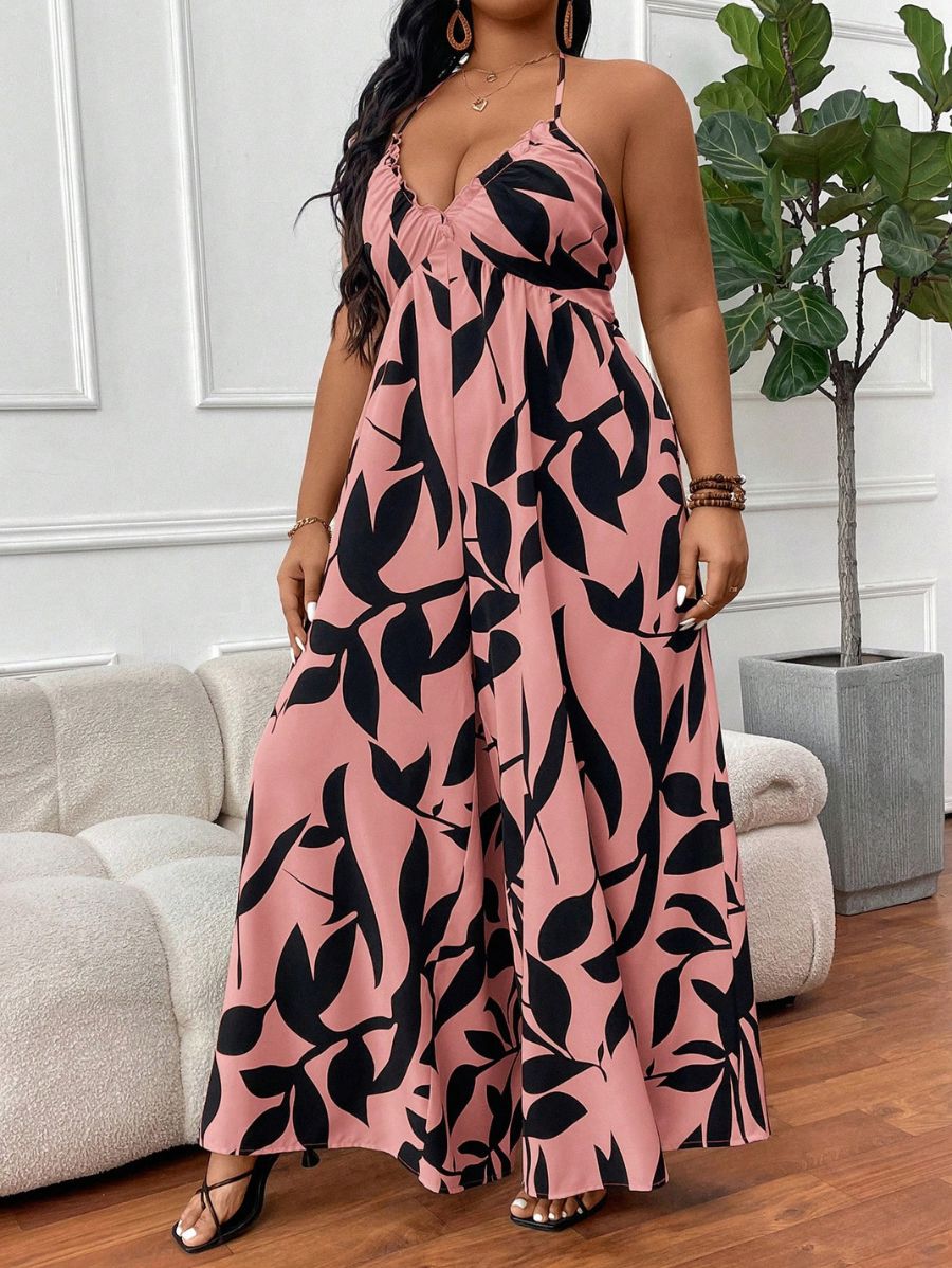 ENTERITO DE TIRANTES ESTAMPADO Enterito Plus SIze 05 Florebele Rosa 0XL 
