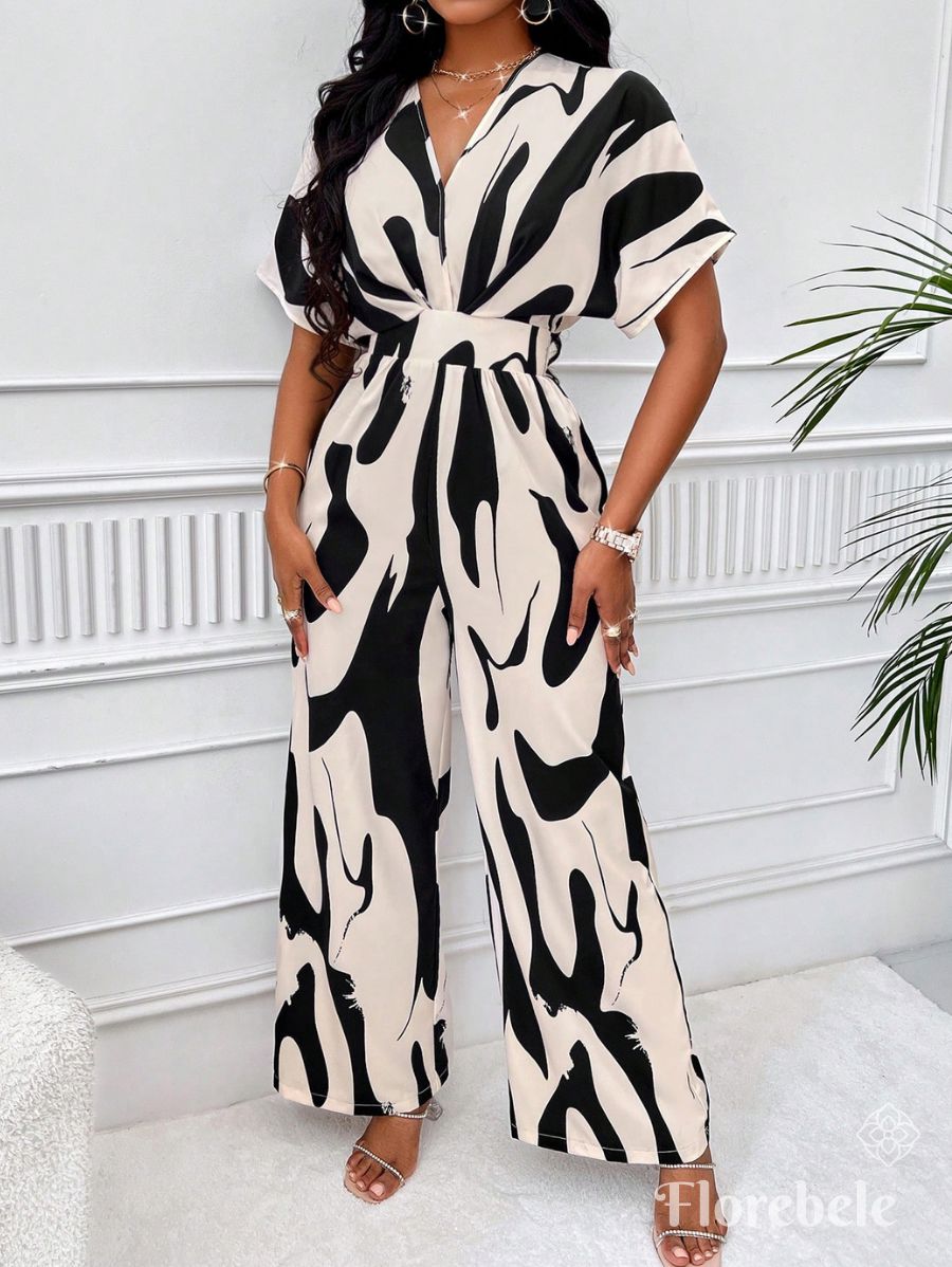 ENTERITO ESTAMPADO CON ESCOTE EN V Enterito 19 Florebele XS 