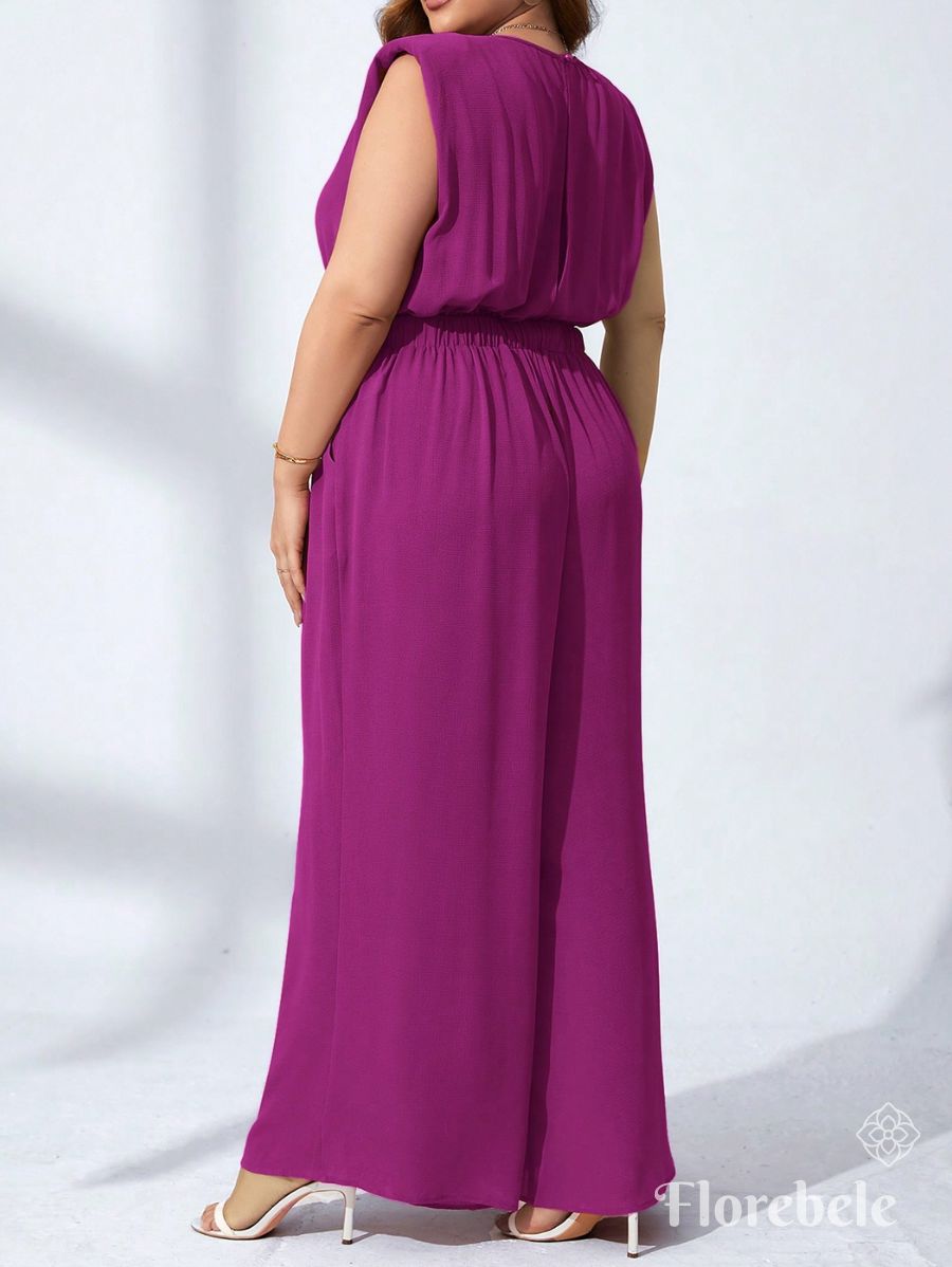 ENTERITO UNICOLOR CON CINTURA ELÁSTICA Enterito Plus Size 08 Florebele 