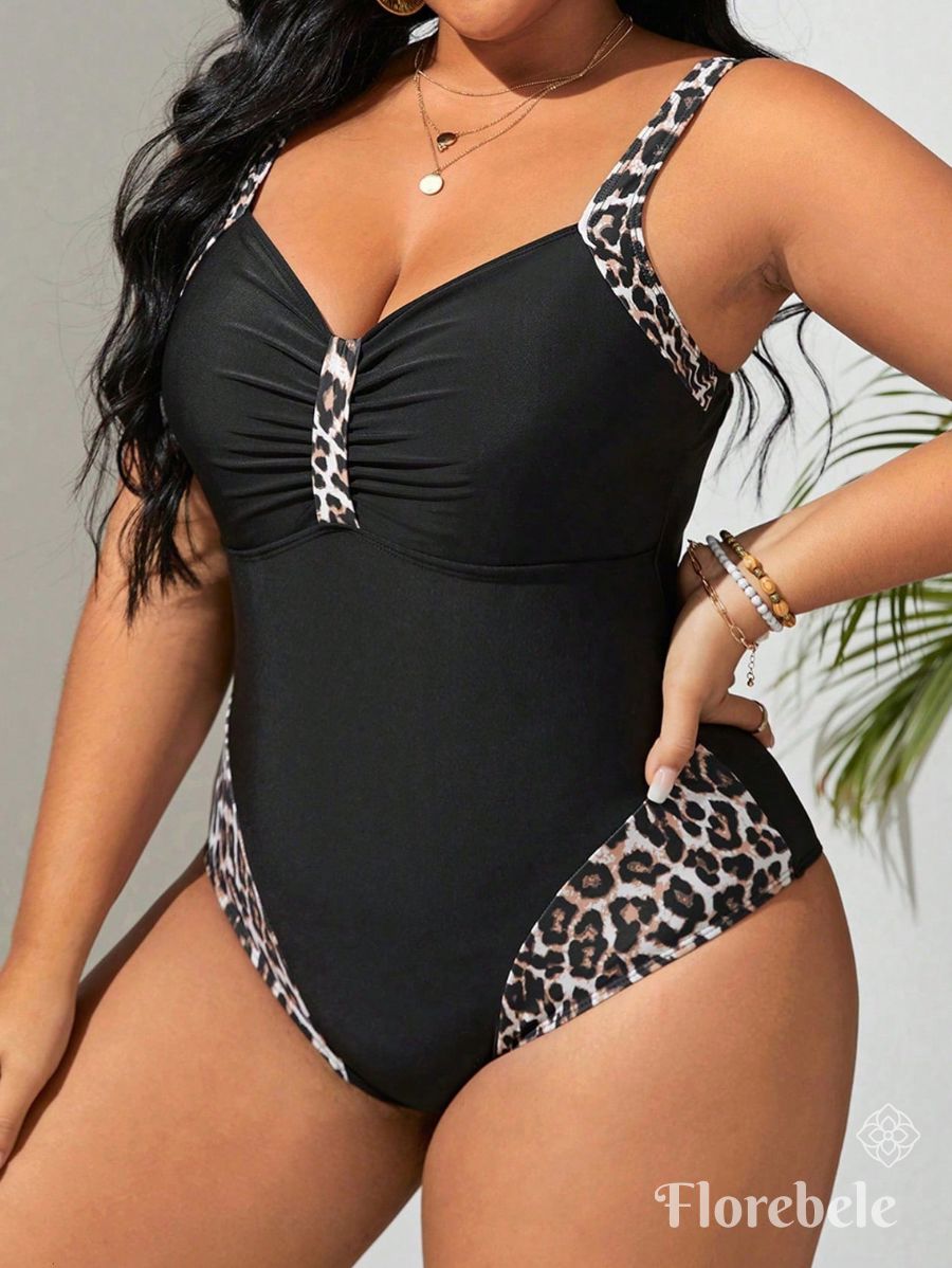 ENTERIZA CON DETALLES EN LEOPARDO Enteriza Plus Size 15 Florebele 