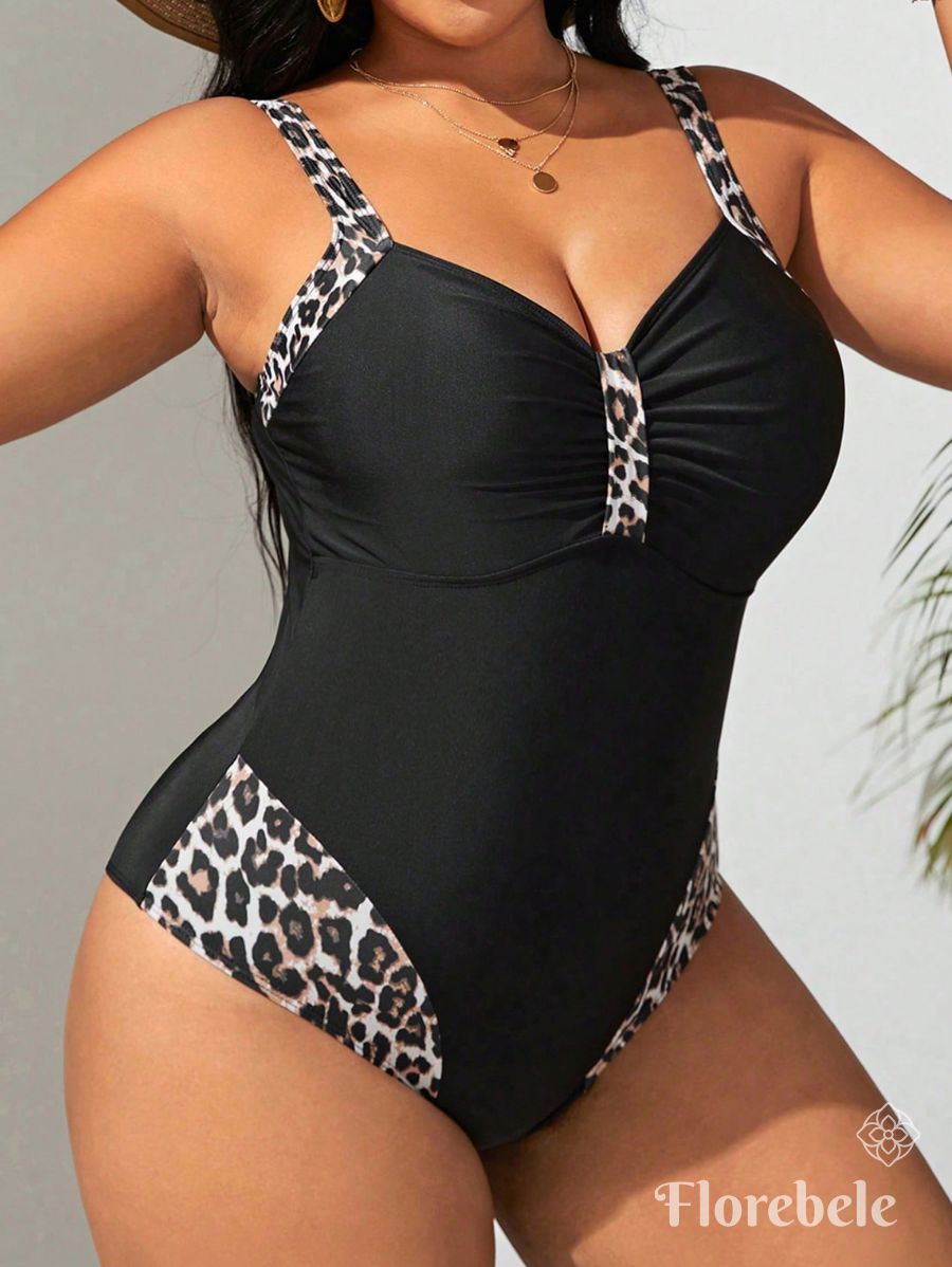 ENTERIZA CON DETALLES EN LEOPARDO Enteriza Plus Size 15 Florebele 