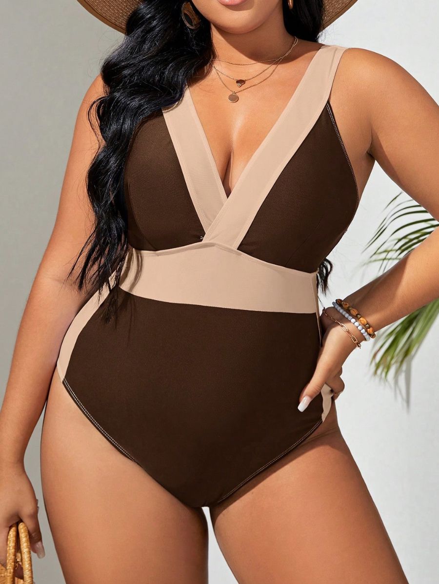 ENTERIZA CON ESCOTE EN V Enteriza Plus Size 22 Florebele 0XL 