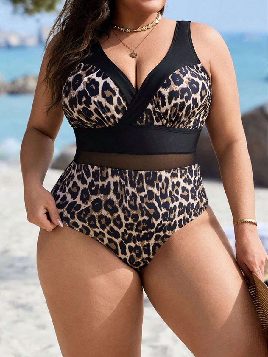ENTERIZA CON ESTAMPADO FLORAL Y TRANSPARENCIA Enteriza Plus Size 17 Florebele 0XL 