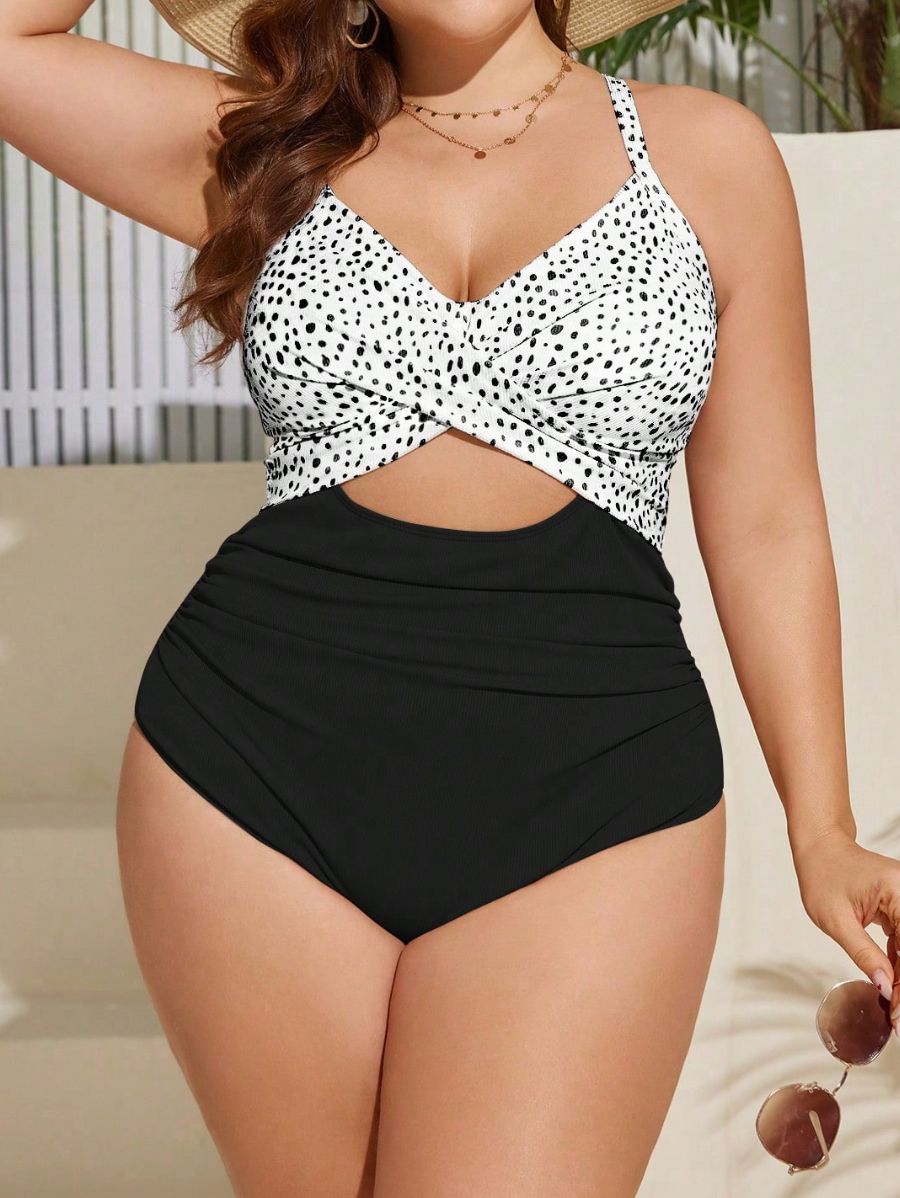 ENTERIZA CON LUNARES Enteriza Plus Size 10 Florebele 0XL 