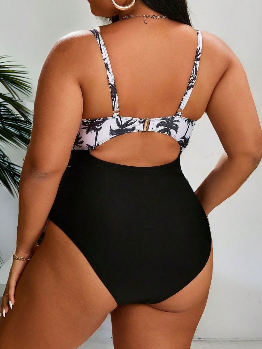ENTERIZA CON PUSH UP Y ESTAMPADO DE PALMERAS Enteriza Plus Size 21 Florebele 
