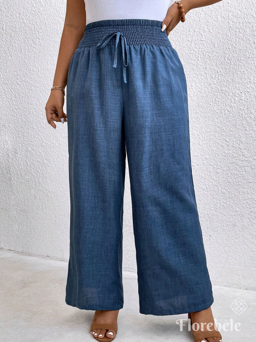 PANTALÓN CON CINTURA ELÁSTICA Pantalón Plus Size 09 Florebele 0XL 