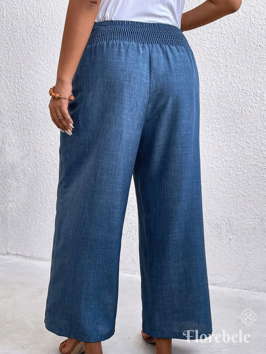 PANTALÓN CON CINTURA ELÁSTICA Pantalón Plus Size 09 Florebele 