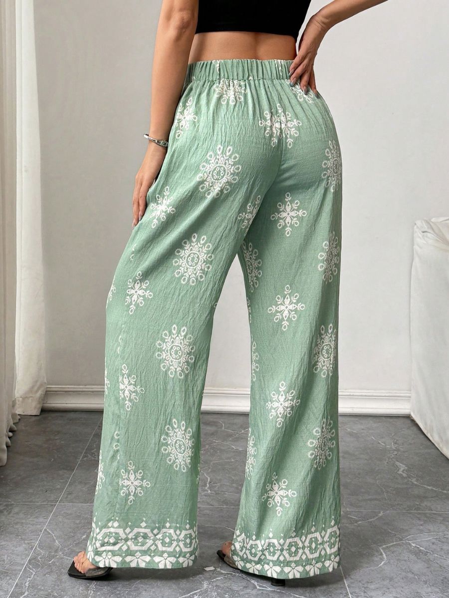 PANTALÓN CON ESTAMPADO GEOMÉTRICO HOLGADO Pantalón 31 Florebele 