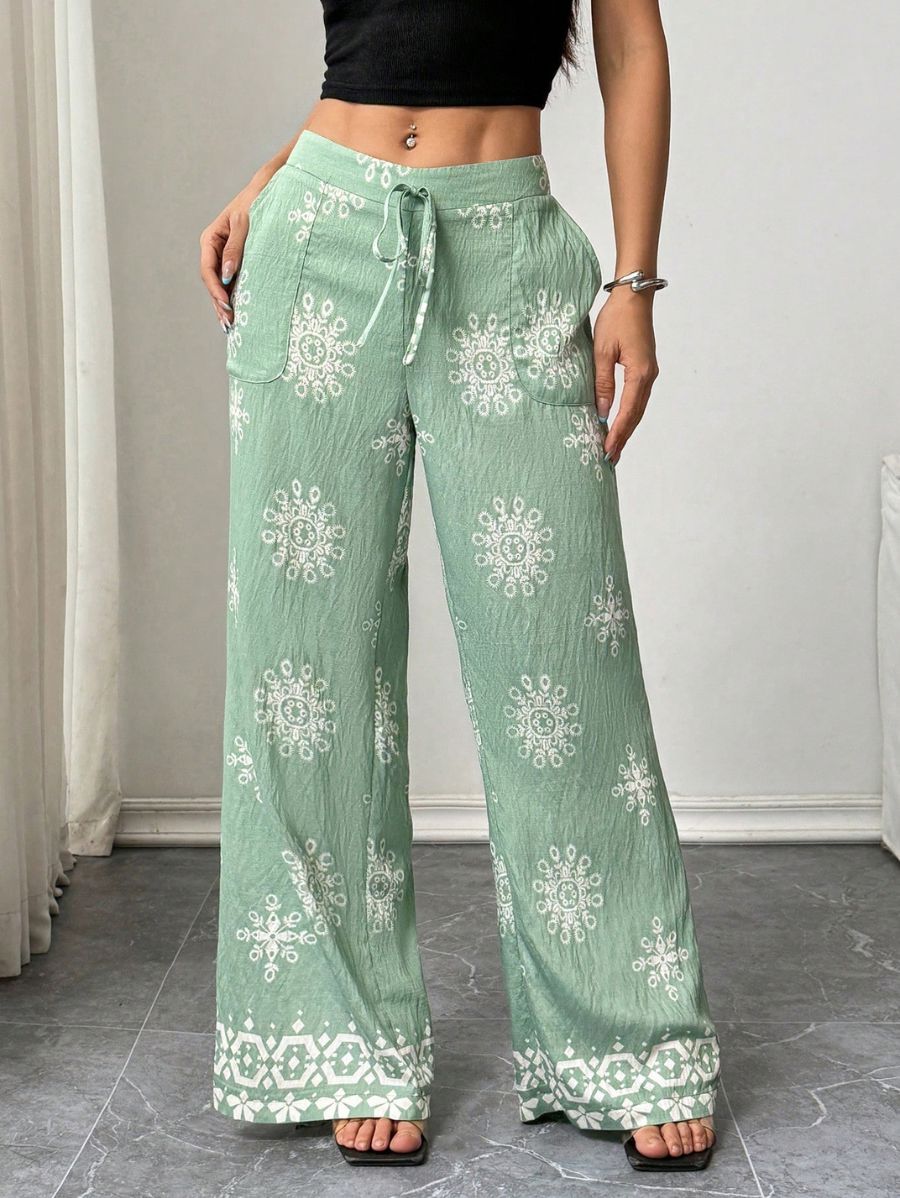 PANTALÓN CON ESTAMPADO GEOMÉTRICO HOLGADO Pantalón 31 Florebele S 