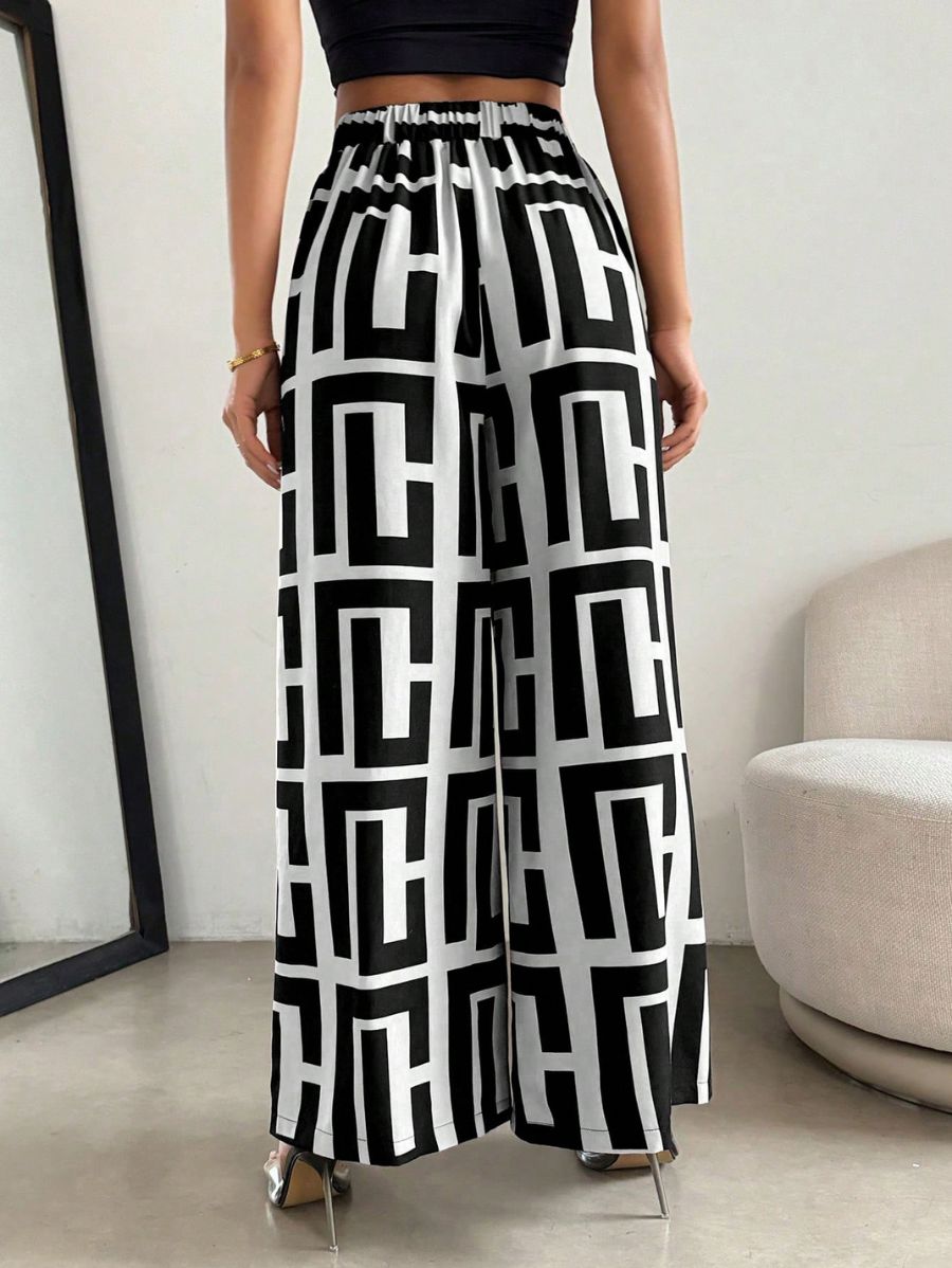 PANTALÓN CON ESTAMPADO GEOMÉTRICO Pantalón 12 Florebele 