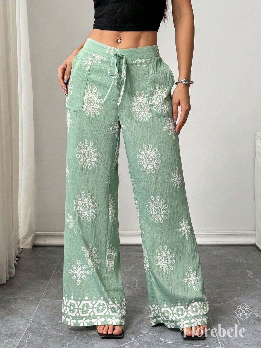 PANTALÓN CON ESTAMPADO HOLGADO Pantalón 16 Florebele S 