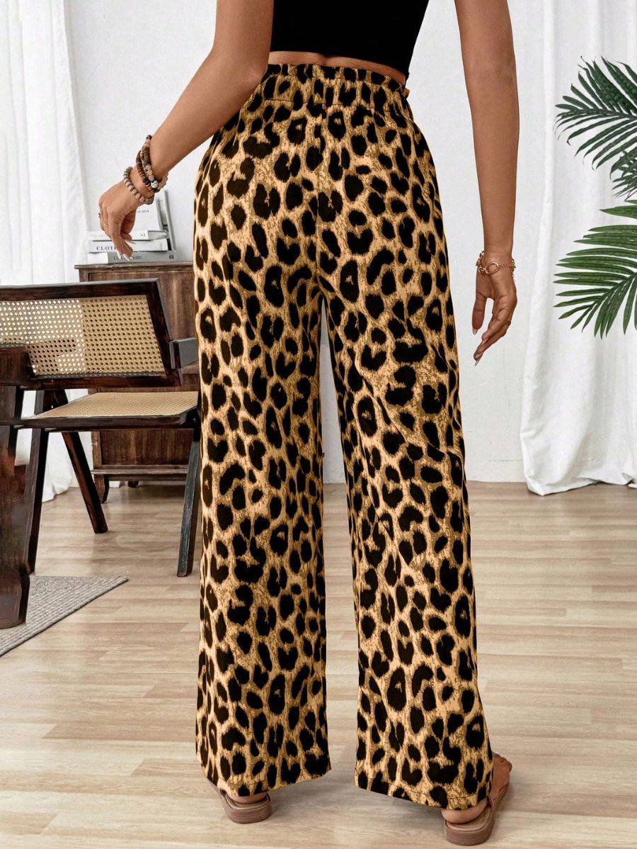 PANTALÓN CON ESTAMPADO LEOPARDO Pantalón 24 Florebele 