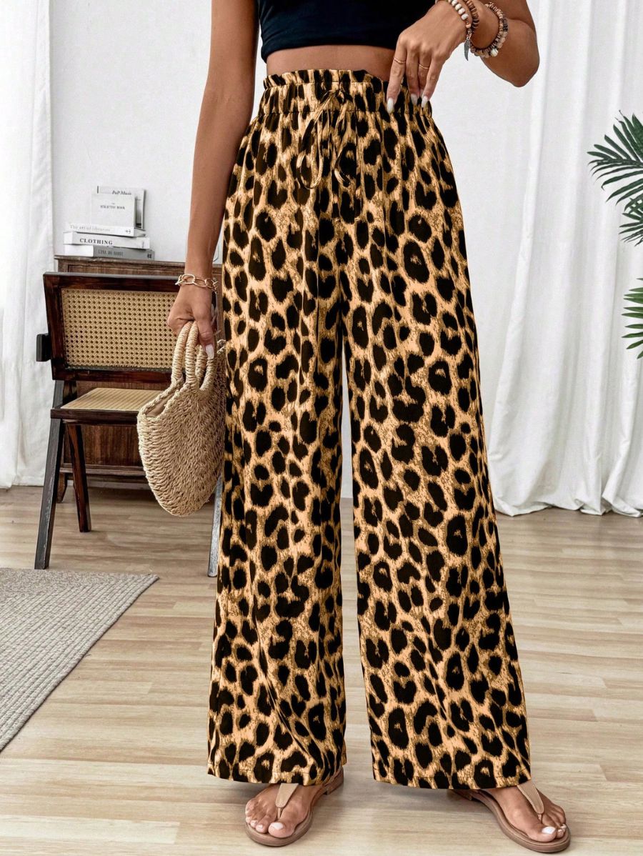 PANTALÓN CON ESTAMPADO LEOPARDO Pantalón 24 Florebele S 
