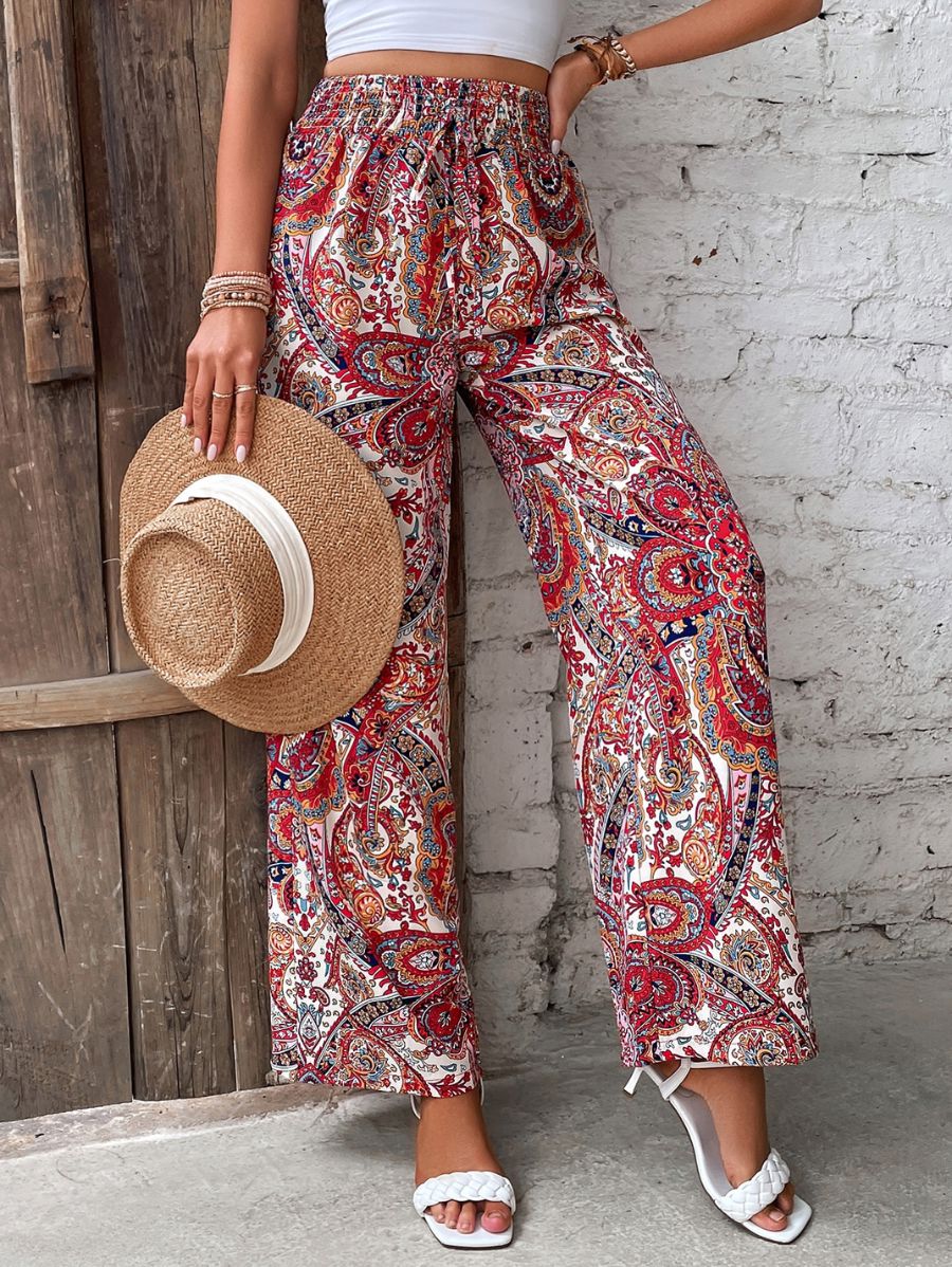 PANTALÓN CON ESTAMPADO PAISLEY Pantalón 27 Florebele 