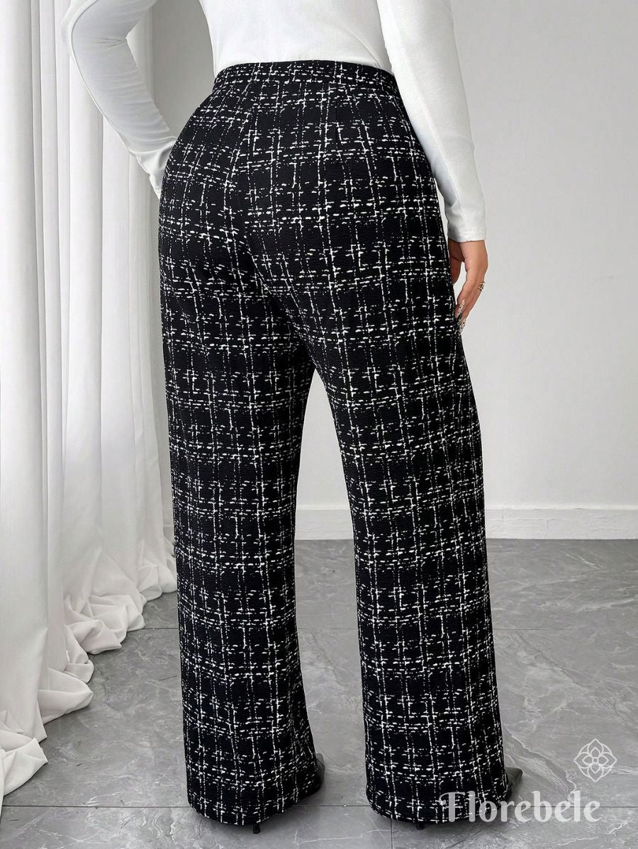 PANTALÓN ELÁSTICO CON BOTONES Pantalón Plus Size 08 Florebele 