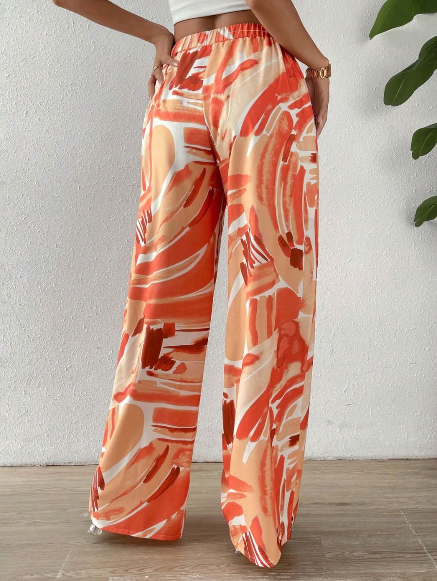 PANTALÓN ESTAMPADO CON CINTURA ELÁSTICA Pantalón 08 Florebele 