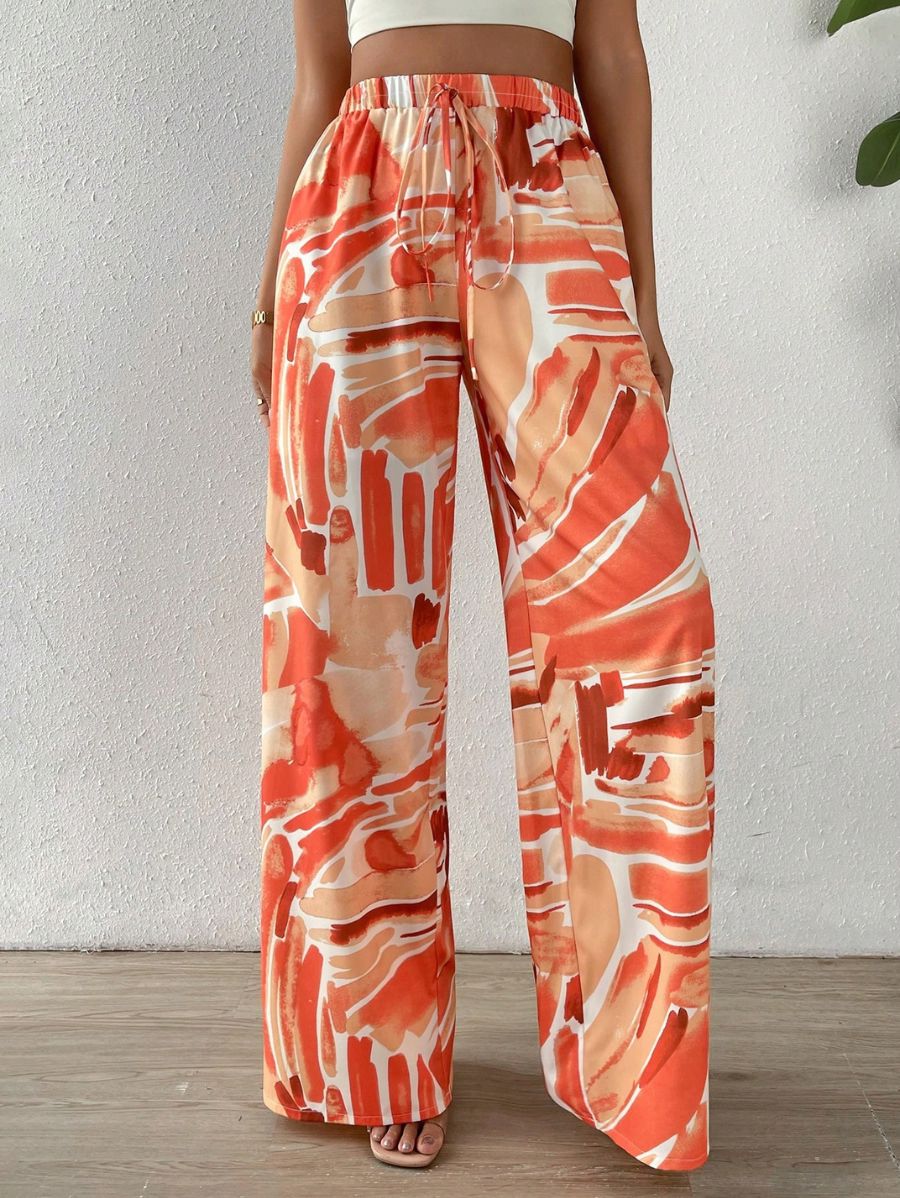 PANTALÓN ESTAMPADO CON CINTURA ELÁSTICA Pantalón 08 Florebele XS 