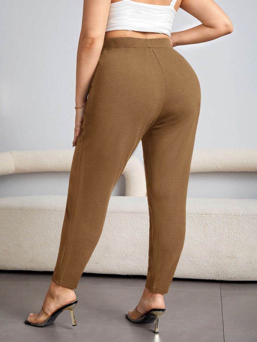 PANTALÓN UNICOLOR CON BOLSILLOS Pantalón Plus Size 05 Florebele 