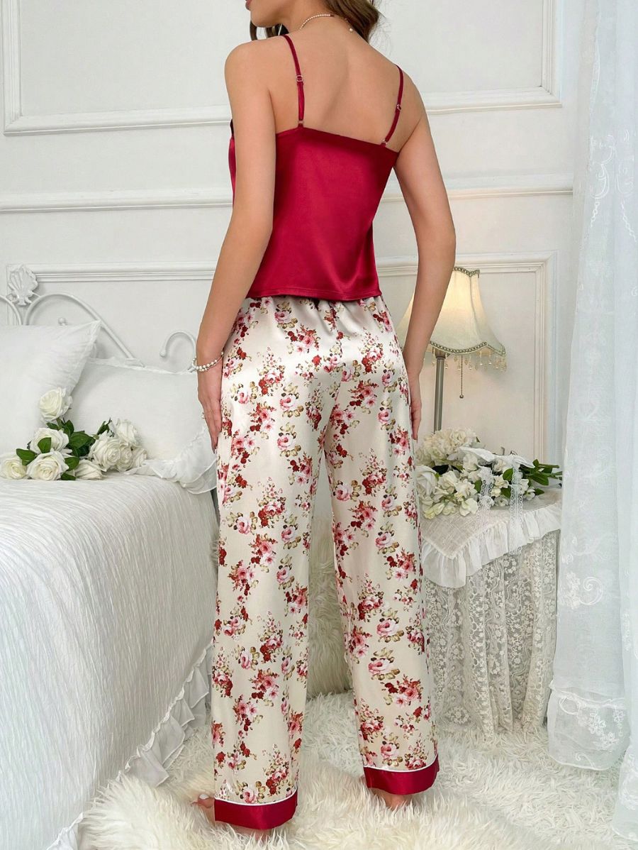 PIJAMA DE TIRANTES CON PANTALÓN FLORAL Pijama 04 Florebele 