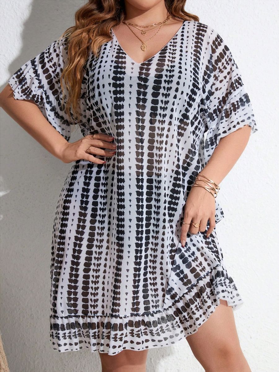 SALIDA DE PLAYA CON MANGA MURCIÉLAGO Salida de Playa Plus Size 12 Florebele 0XL 