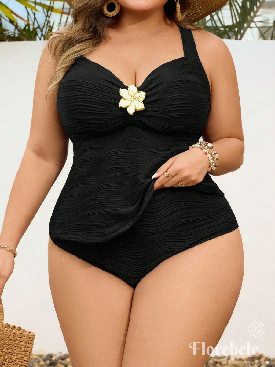 TANKINI CON DETALLE DE FLOR Tankini Plus Size 07 Florebele 0XL 
