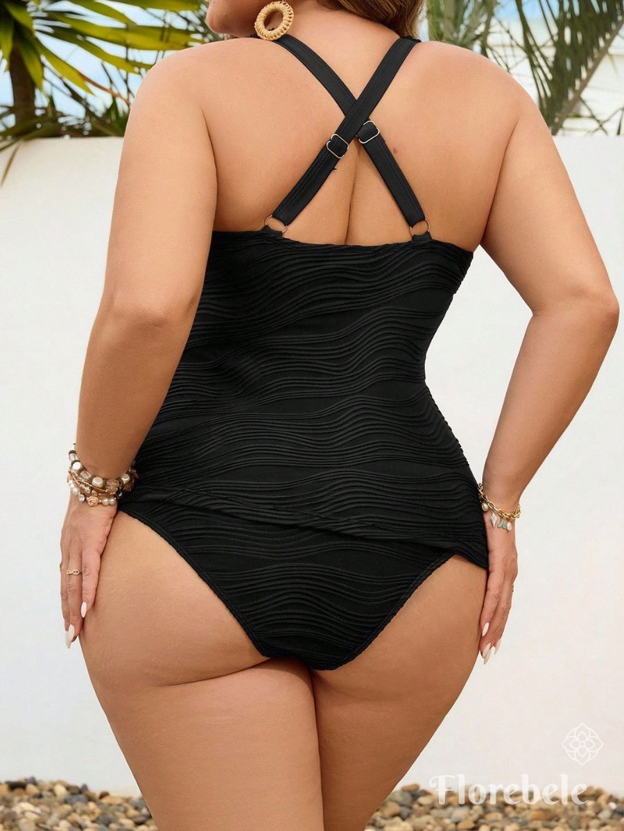 TANKINI CON DETALLE DE FLOR Tankini Plus Size 07 Florebele 