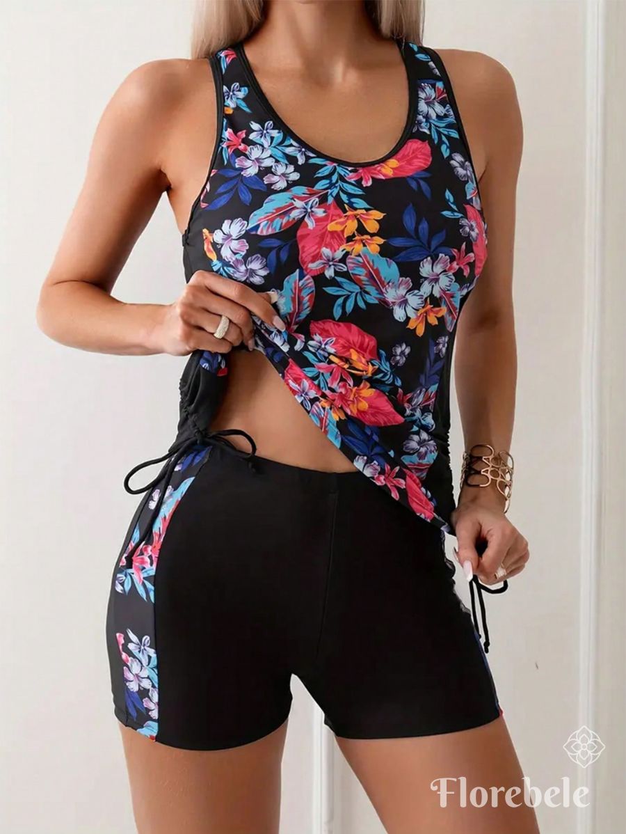 TANKINI CON ESTAMPADO FLORAL Y TIRANTES AJUSTABLES Tankini 07 Florebele 