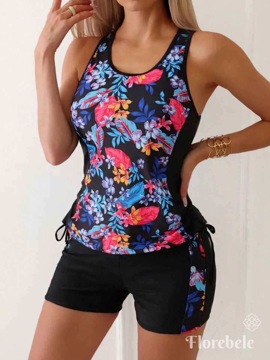 TANKINI CON ESTAMPADO FLORAL Y TIRANTES AJUSTABLES Tankini 07 Florebele S 
