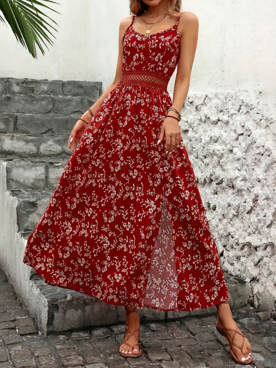 VESTIDO CON ENCAJE CALADO FLORAL Vestido 48 Florebele XS 