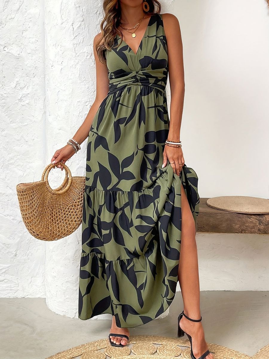 VESTIDO CON ESTAMPADO DE PLANTAS Vestido 25 Florebele 