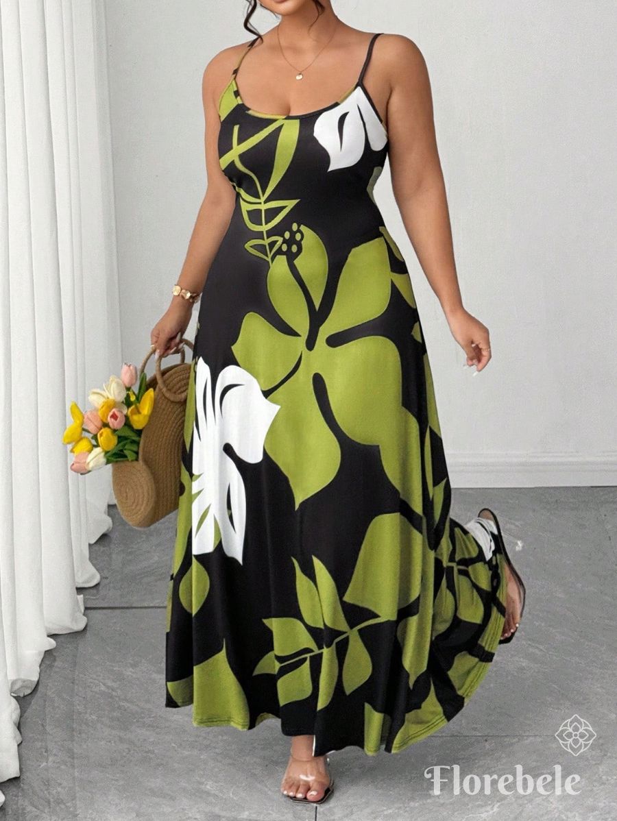 VESTIDO LARGO ESTAMPADO Vestido Plus Size 05 Florebele 0XL 