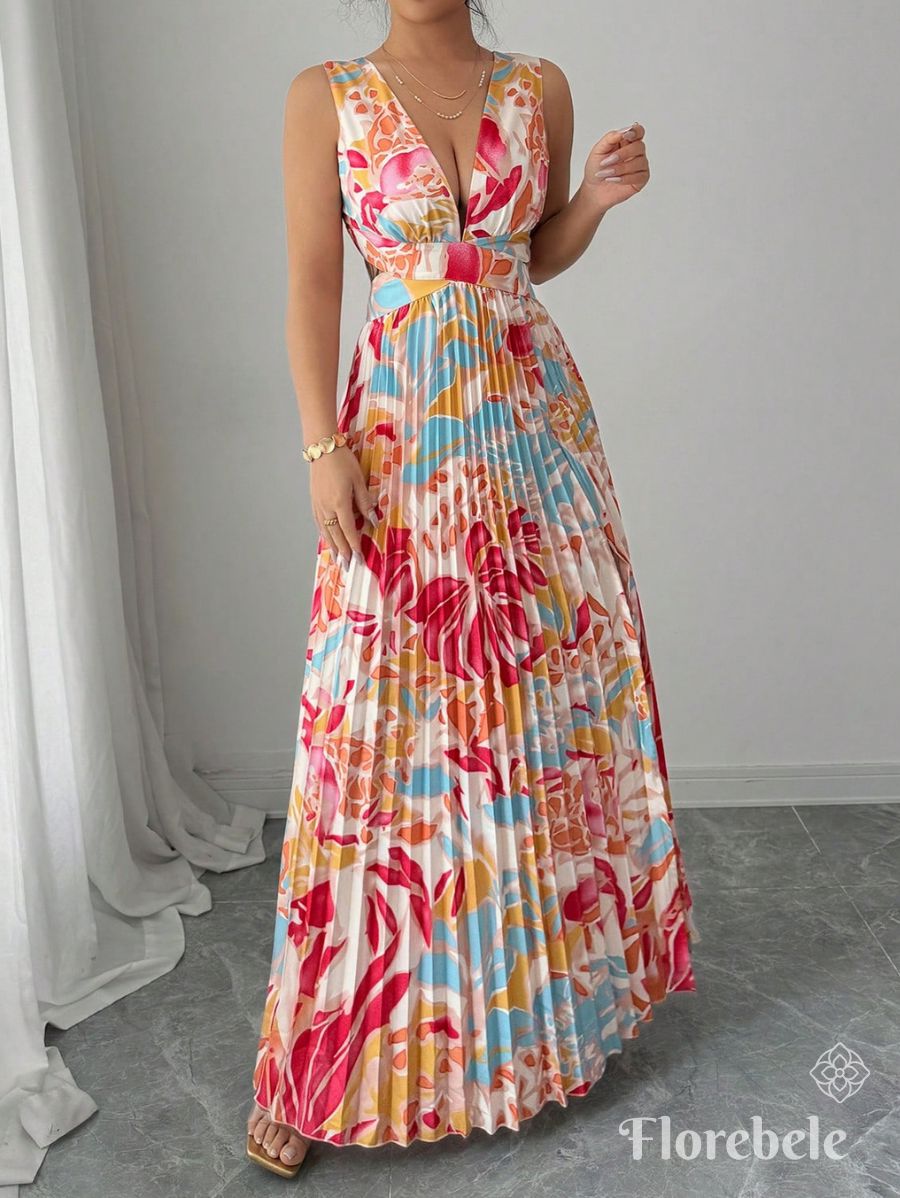 VESTIDO PLISADO ESTAMPADO Vestido 13 Florebele XS 